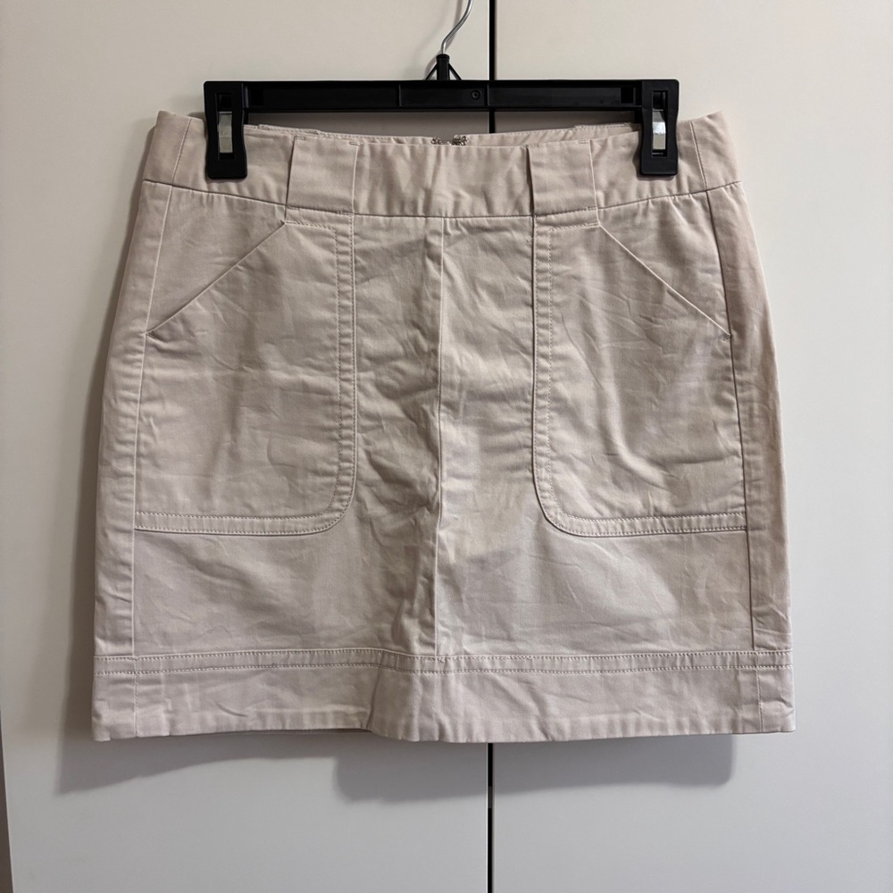 Jacob Cream Zippered Skirt